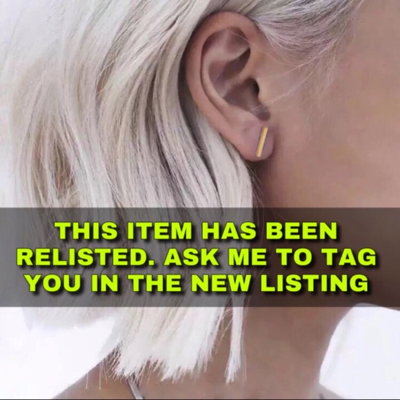 Jewelry - ⚜️[𝟯/$𝟭𝟴]⚜️Gold Bar Simple Metal Earrings NEW